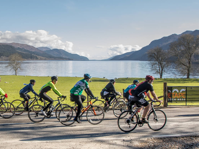 Cyclists in Scotland