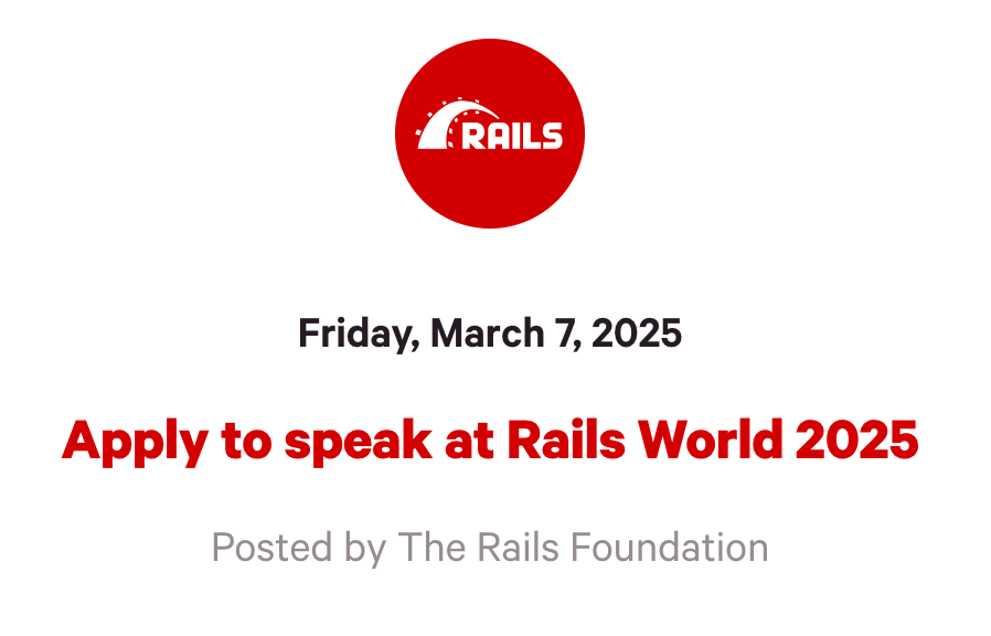 A screenshot of the blog header announcing the CFP deadline.