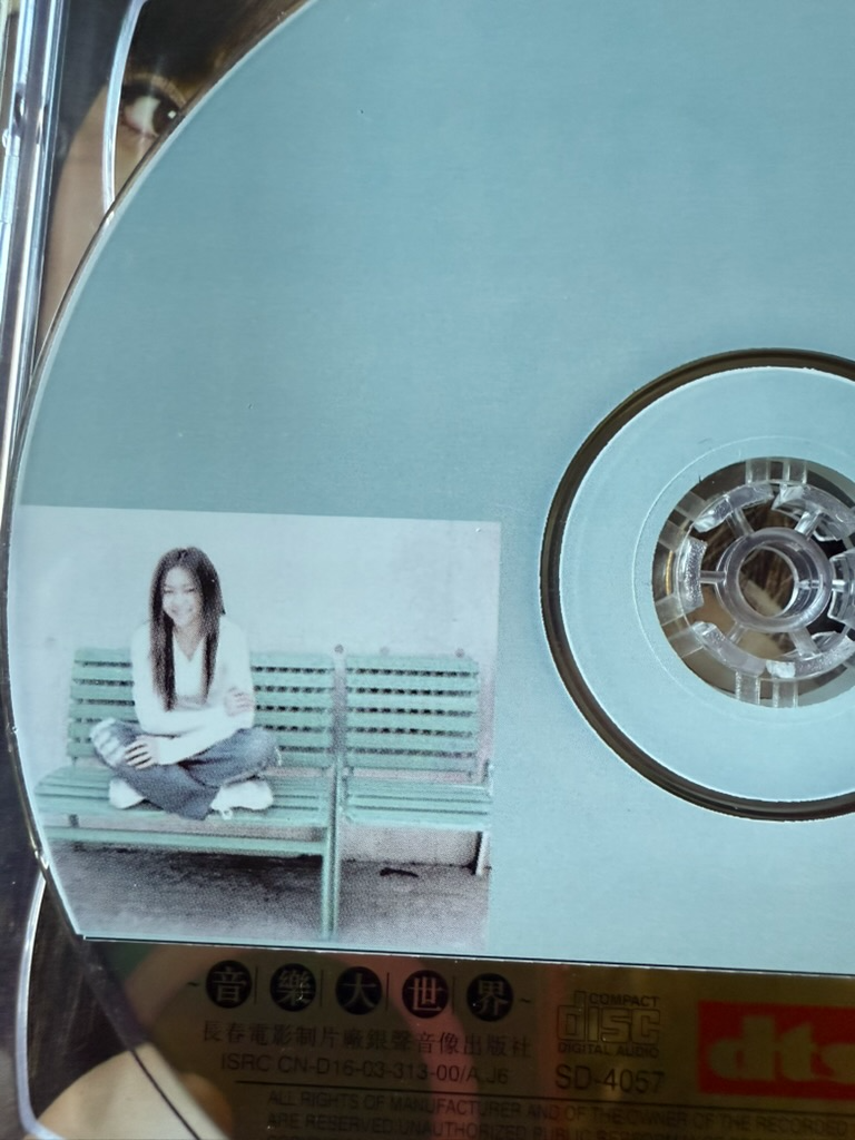 Close up of the CD showing the mysterious lady