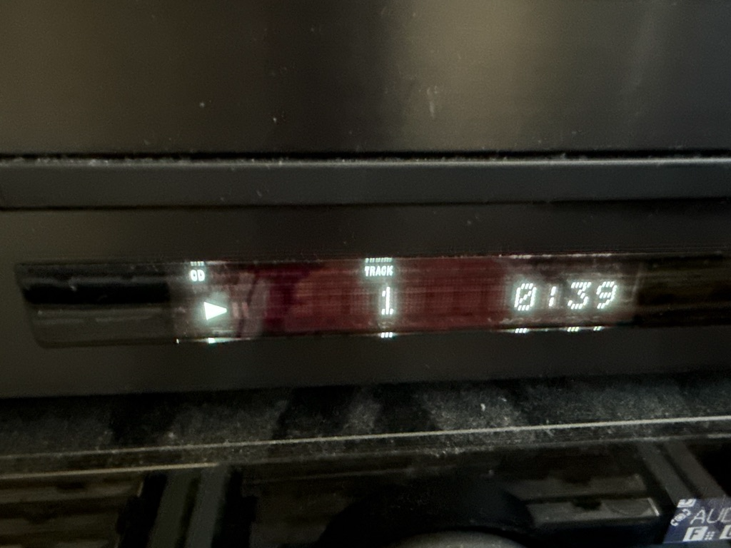 My CD player playing the mystery CD