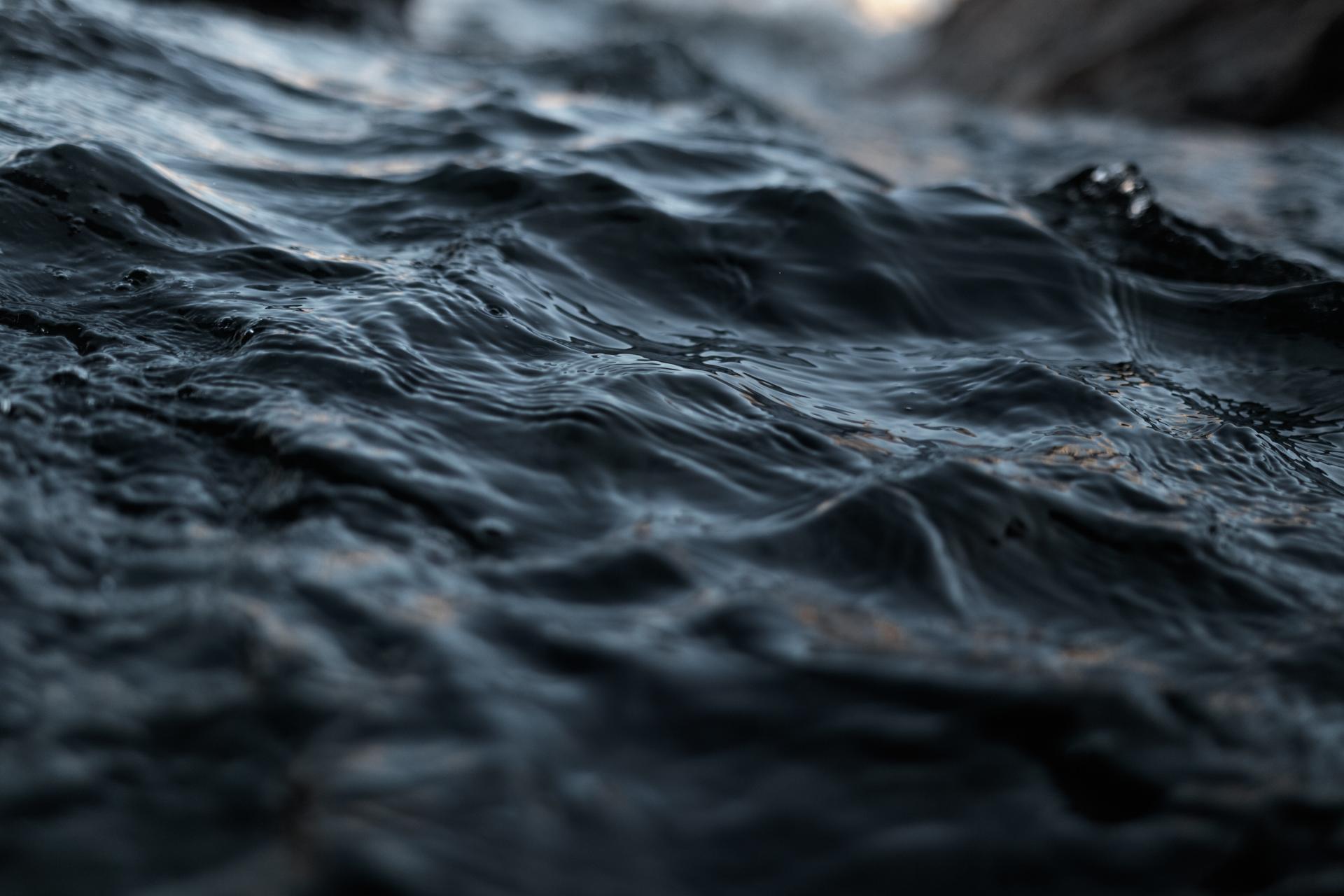 close up of choppy water