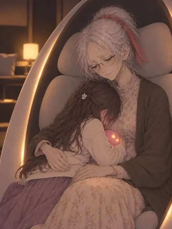 Ryuna with her great-great-granddaughter