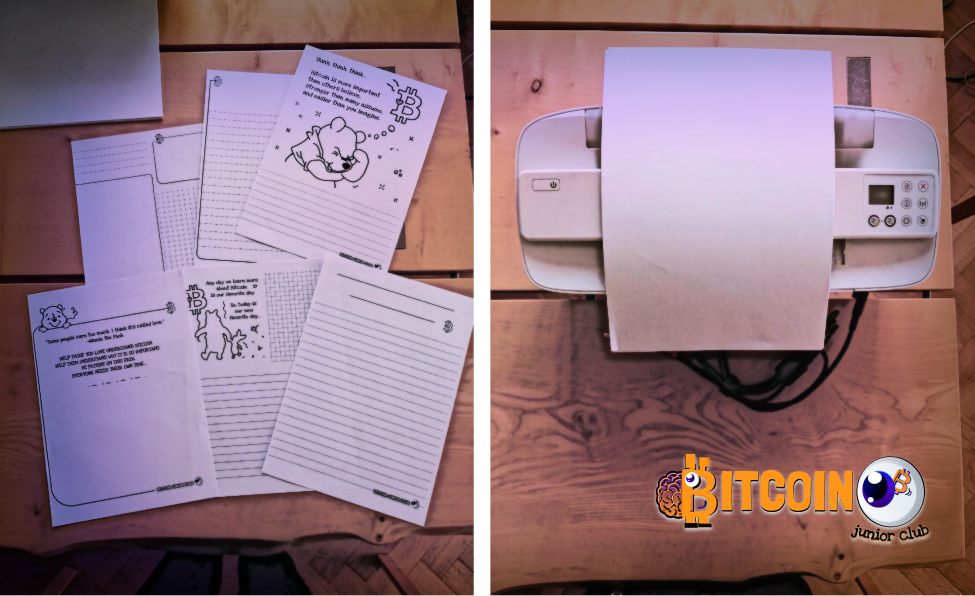 Printable Notebook Templates - Bitcoin and Winnie-the-Pooh
