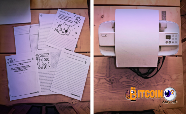 Printable Notebook Templates - Bitcoin and Winnie-the-Pooh