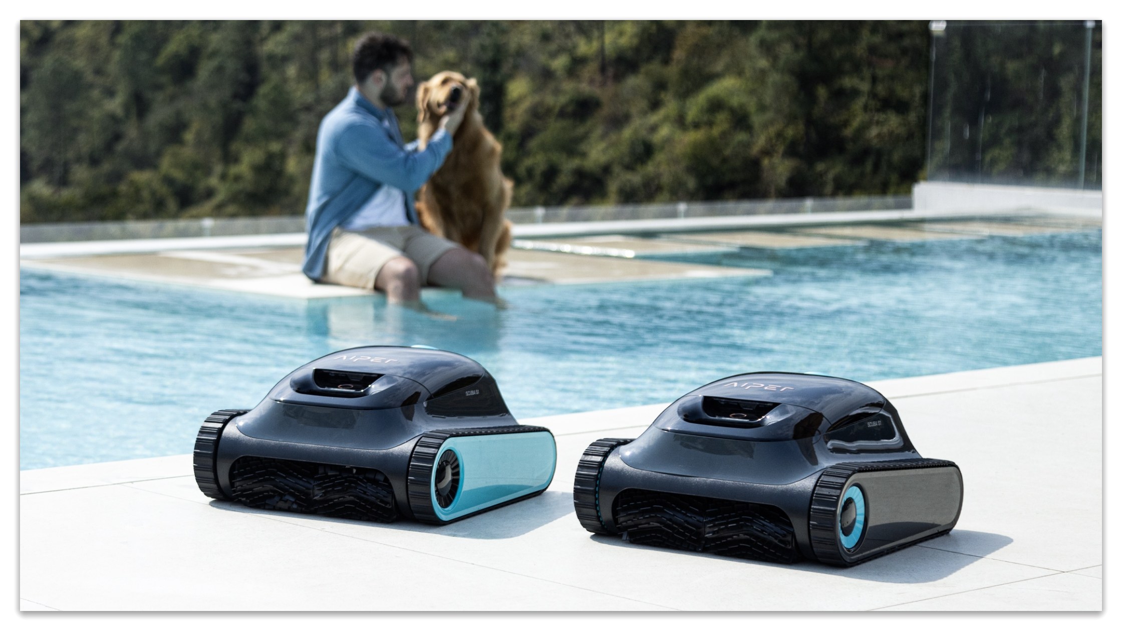 Two robotic pool cleaners cater to chlorine-free pool cleaning solution.