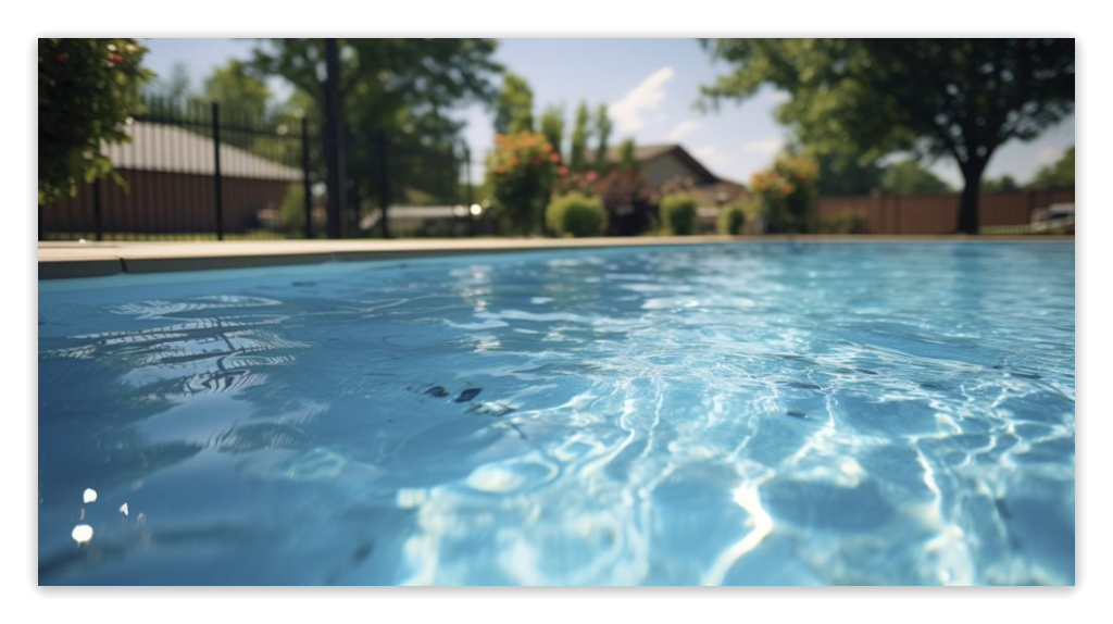 A clean, sparkling pool.