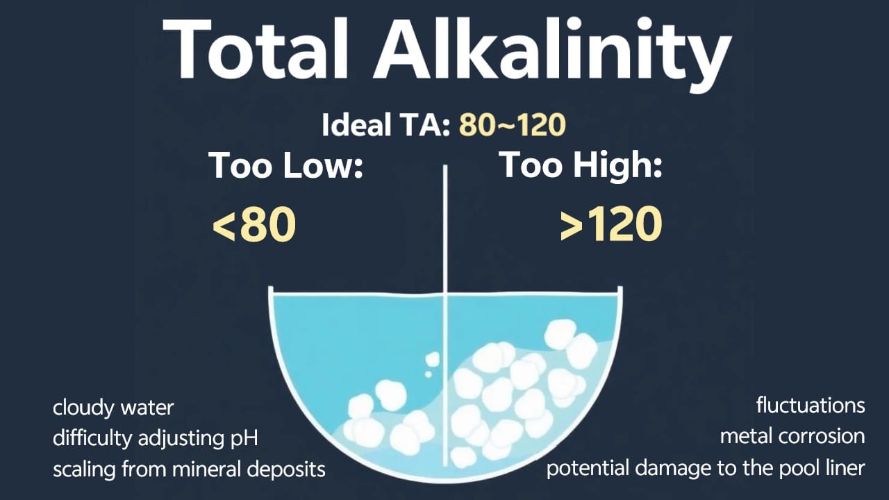 What happen if your pool TA is out of ideal range.