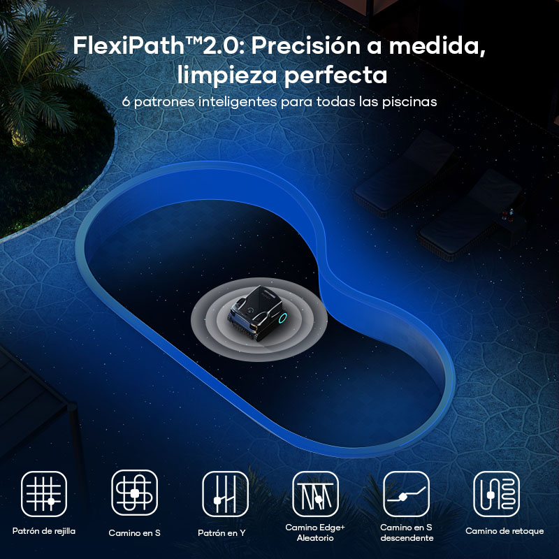 Limpieza de precisión Aiper FlexiPath 2.0