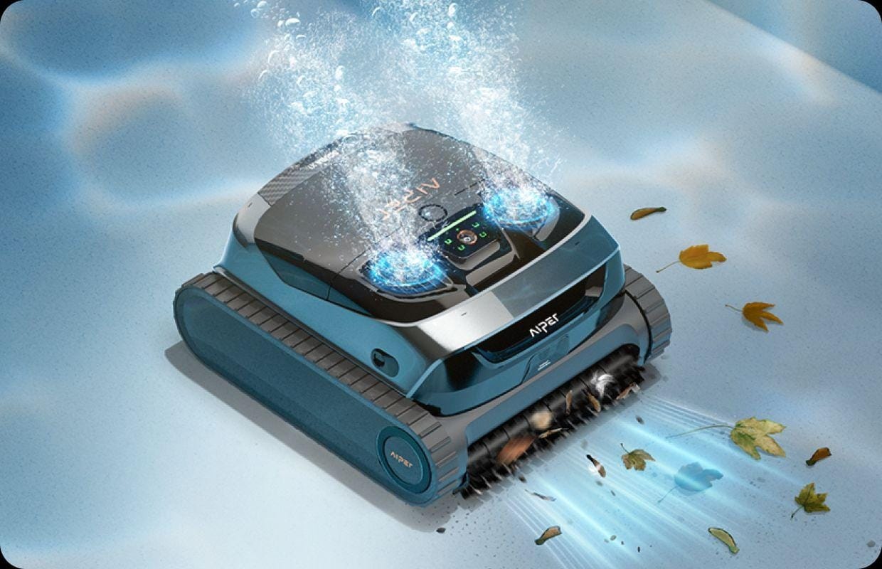 iper Scuba X1 Dual-Jet-Poolreiniger auf dem Boden