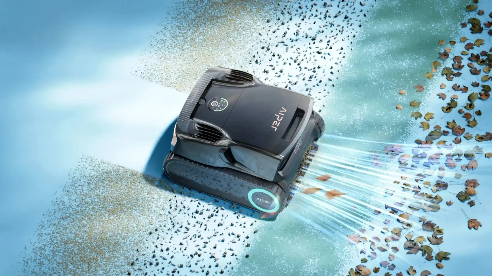 Scuba X1 Pro Max cleans the pool floor.