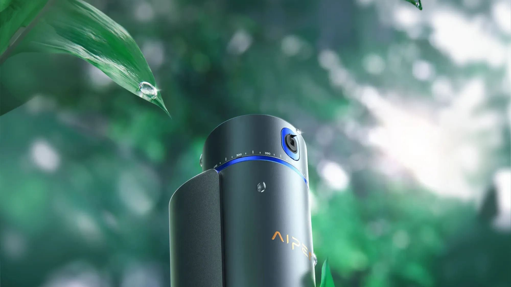 A waterproof smart sprinkler controller with sensors designed for easy DIY installation and weather monitoring.