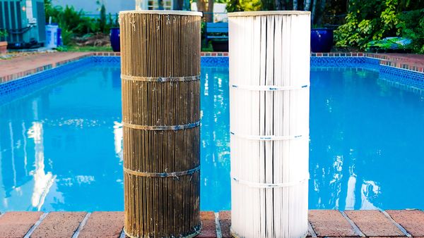 pool filters before and after cleaning