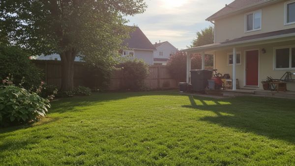 Lush green lawn after proper care in the U.S.