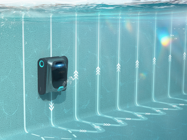 Der Aiper Scuba S1 Poolroboter reinigt von der Wand bis zum Boden