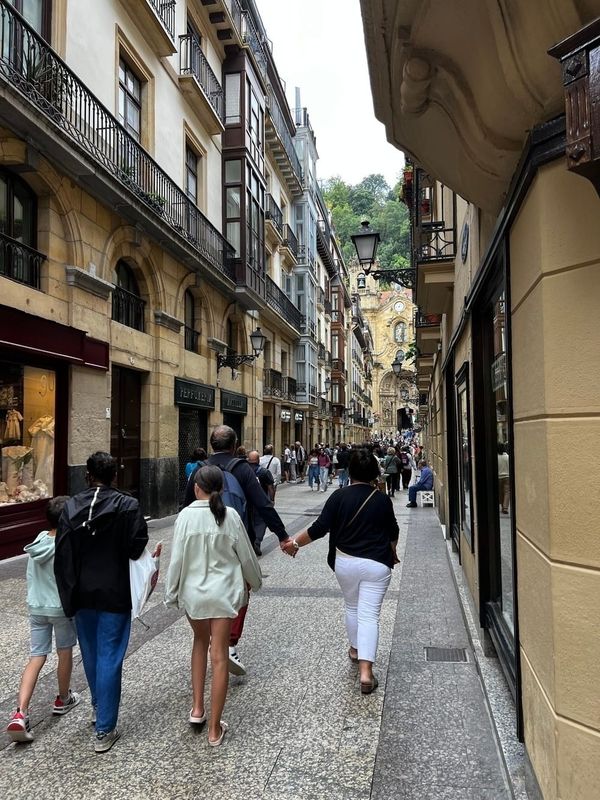 Kale Nagusia in San Sebastián, Spain.