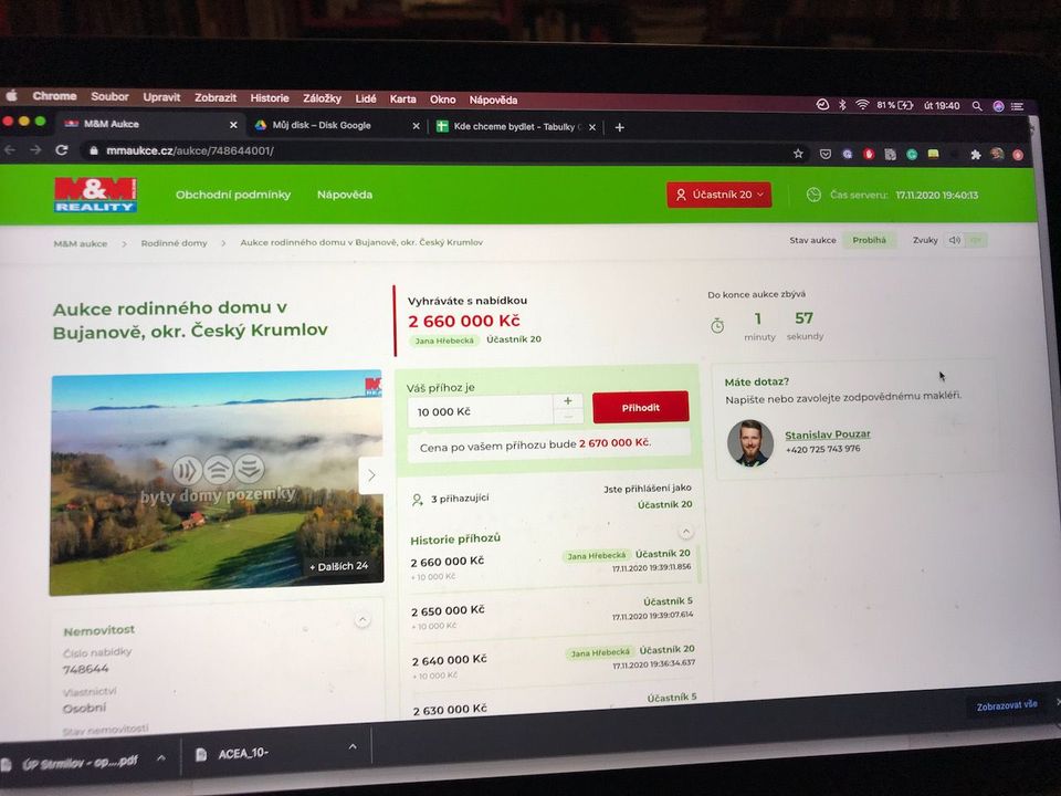 Vyhráli jsme aukci