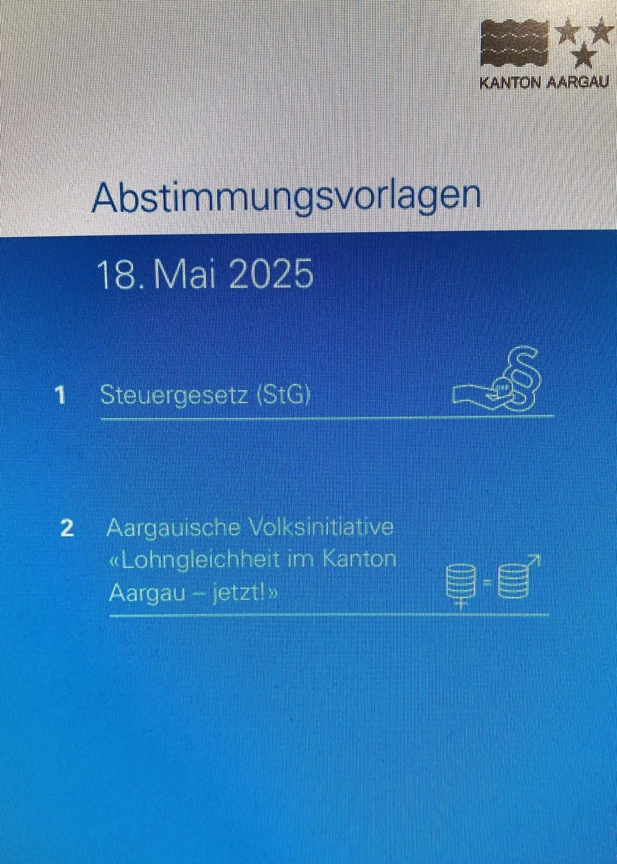 18. Mai: Abstimmungsbüchlein zu den zwei Vorlagen publik