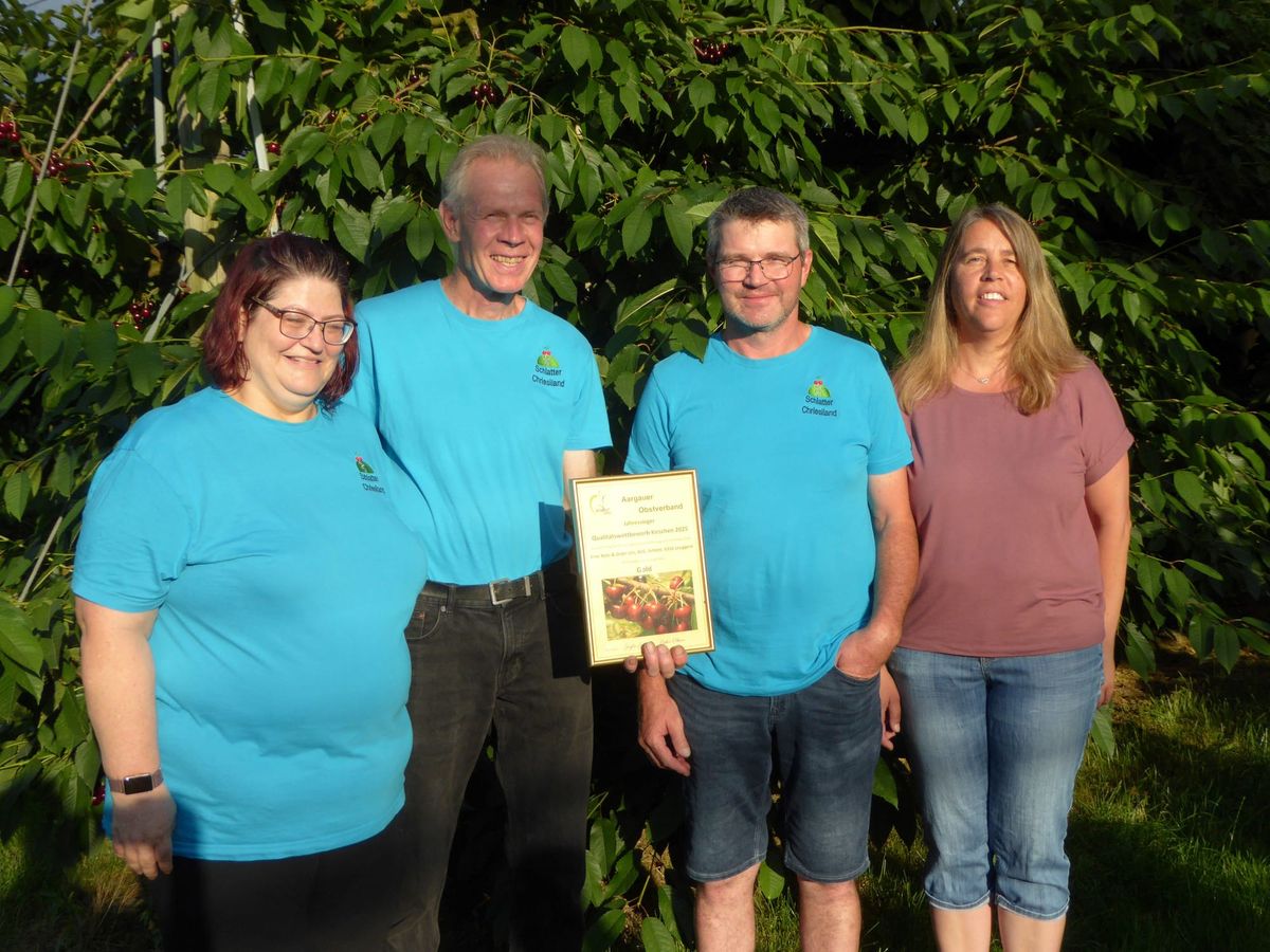 Aargauer Kirschenqualitätswettbewerb 2025 – Erster Preis geht ins Zurzibiet nach Schlatt, Leuggern