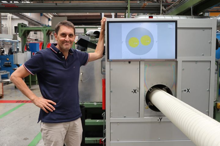 Weltweit einzigartige Prüflösung in der Produktion der BRUGG Pipes in Kleindöttingen