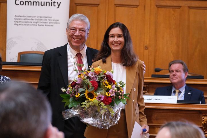 Maja Riniker am Auslandschweizer Kongress