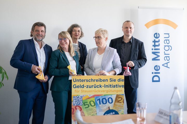 Die Mitte Aargau startet ihre "Geld-zurück-Initiative"