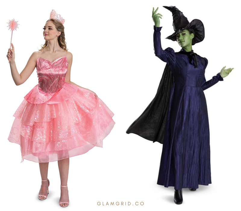 Glinda and Elphaba Wicked Couples Halloween Costume