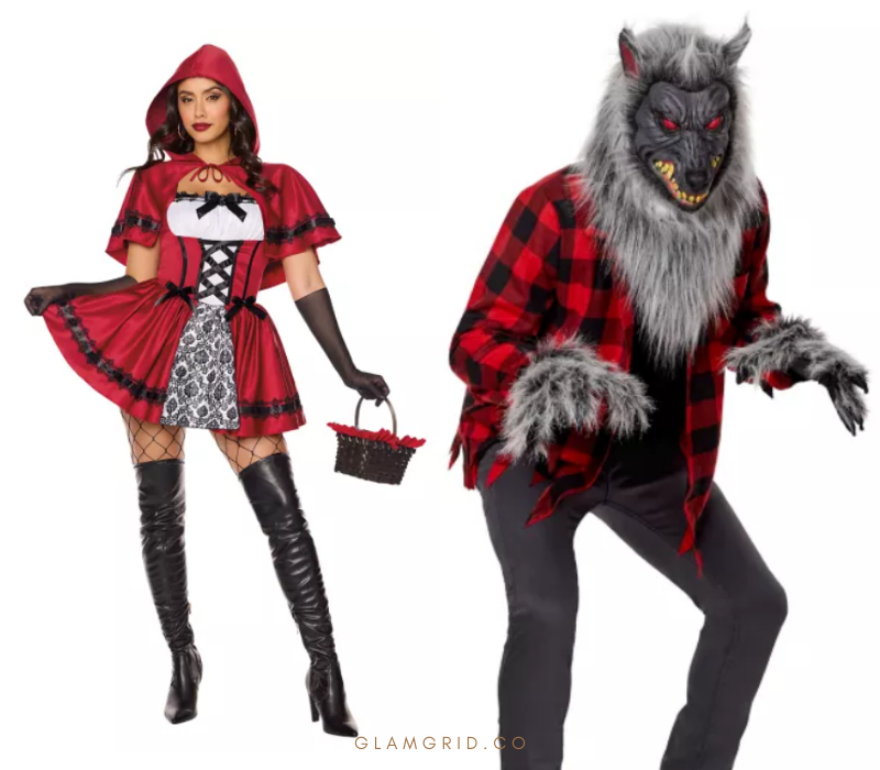 Little Re Riding Hood and he Wolf Couples Halloween Costume