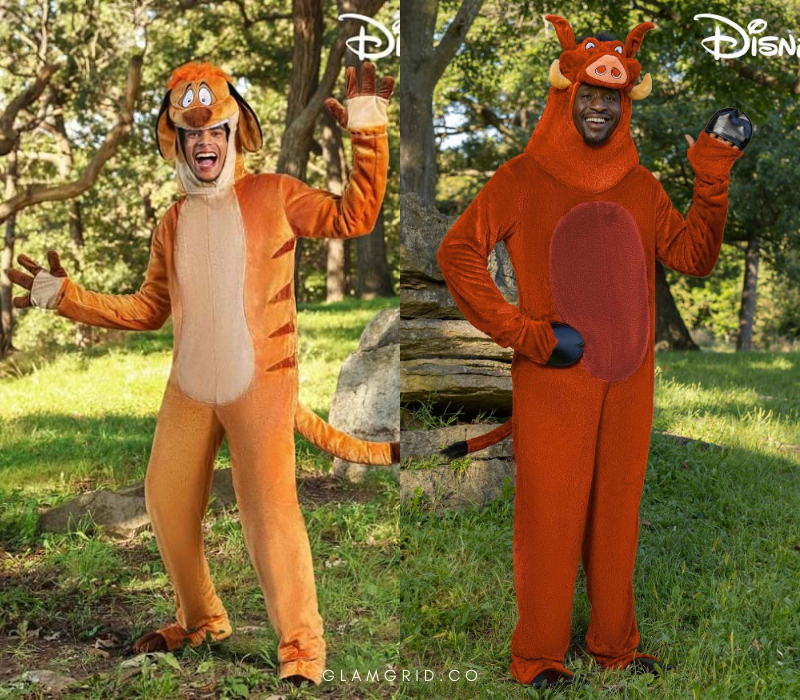 Pumbaa and Timon Lion King Couples Halloween Costume