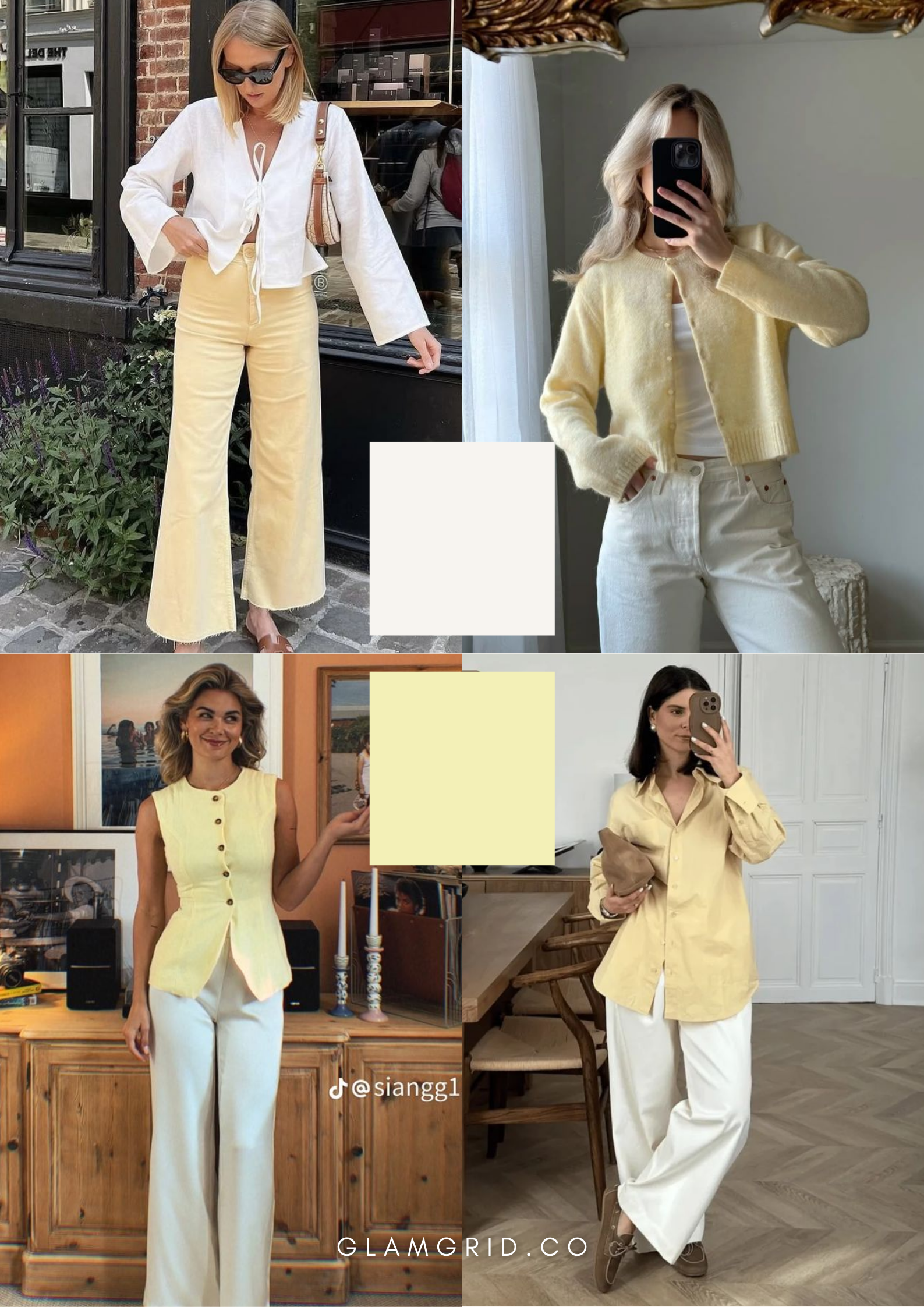 Trendy Color Combinations: Butter Yellow + White