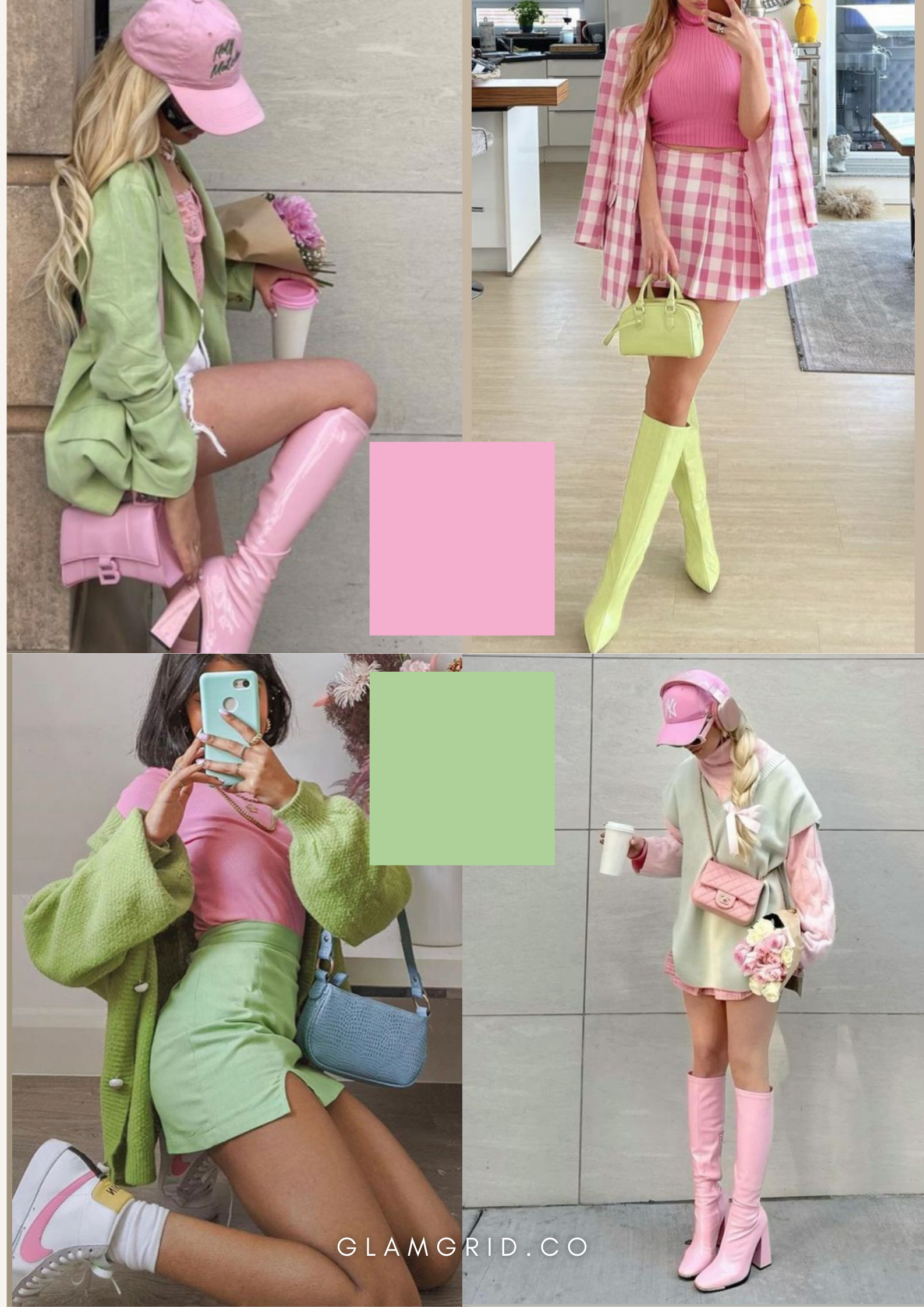 Trendy Color Combinations: Pistachio Green + Baby Pink