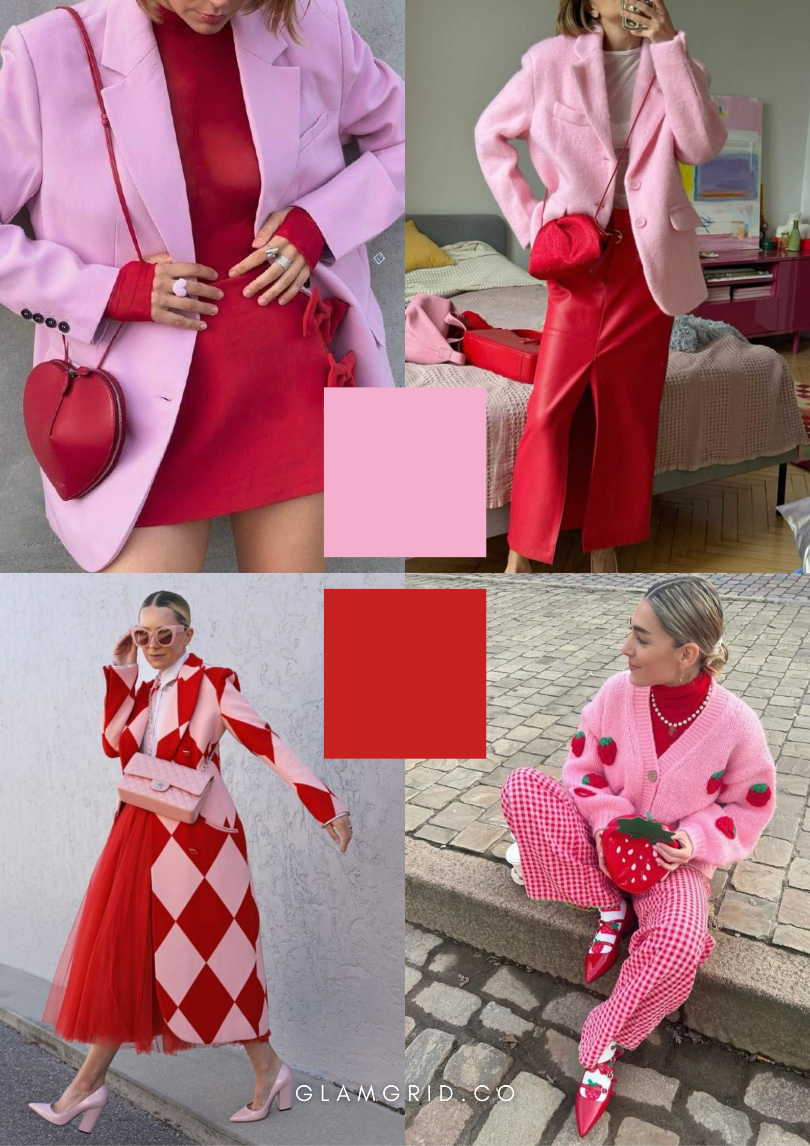 Trendy Color Combinations: Red + Baby Pink