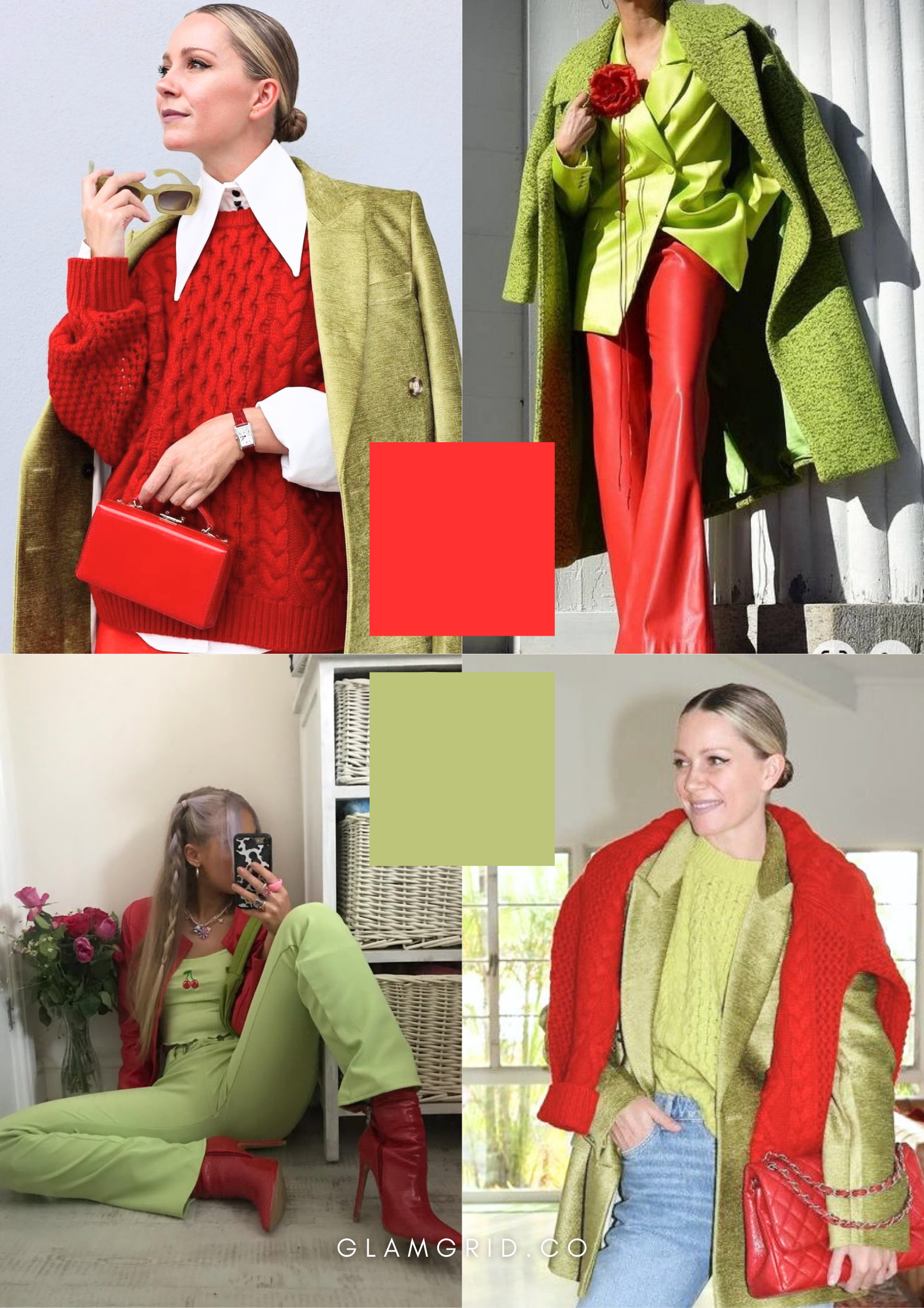 Trendy Color Combinations: Red + Lime Green