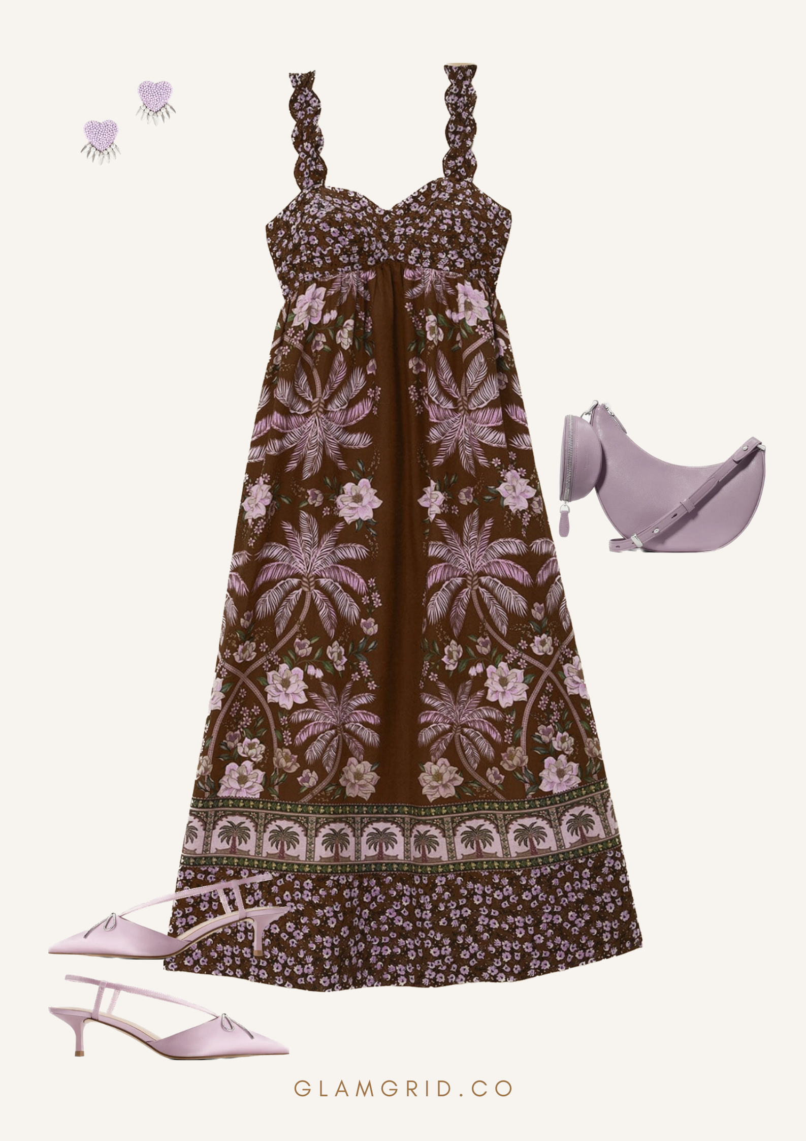Brown and Purple Valentines Day Outfit
