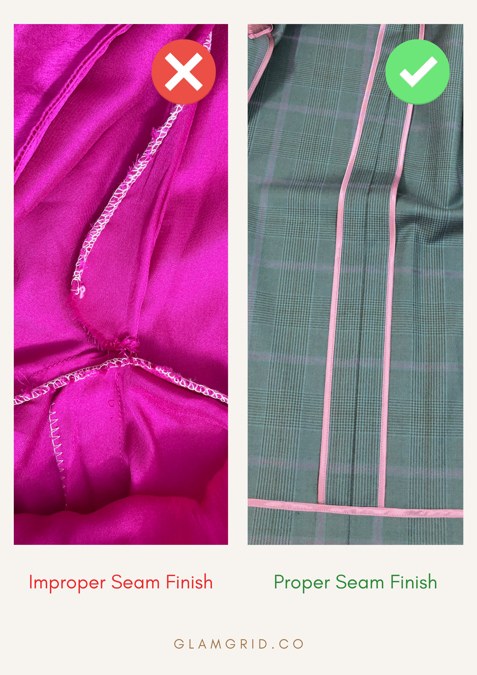 Check construction quality of clothing