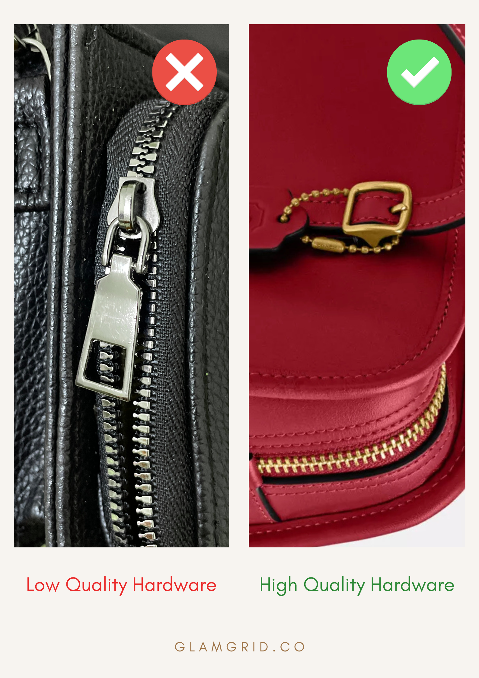 Good vs bad quality bags