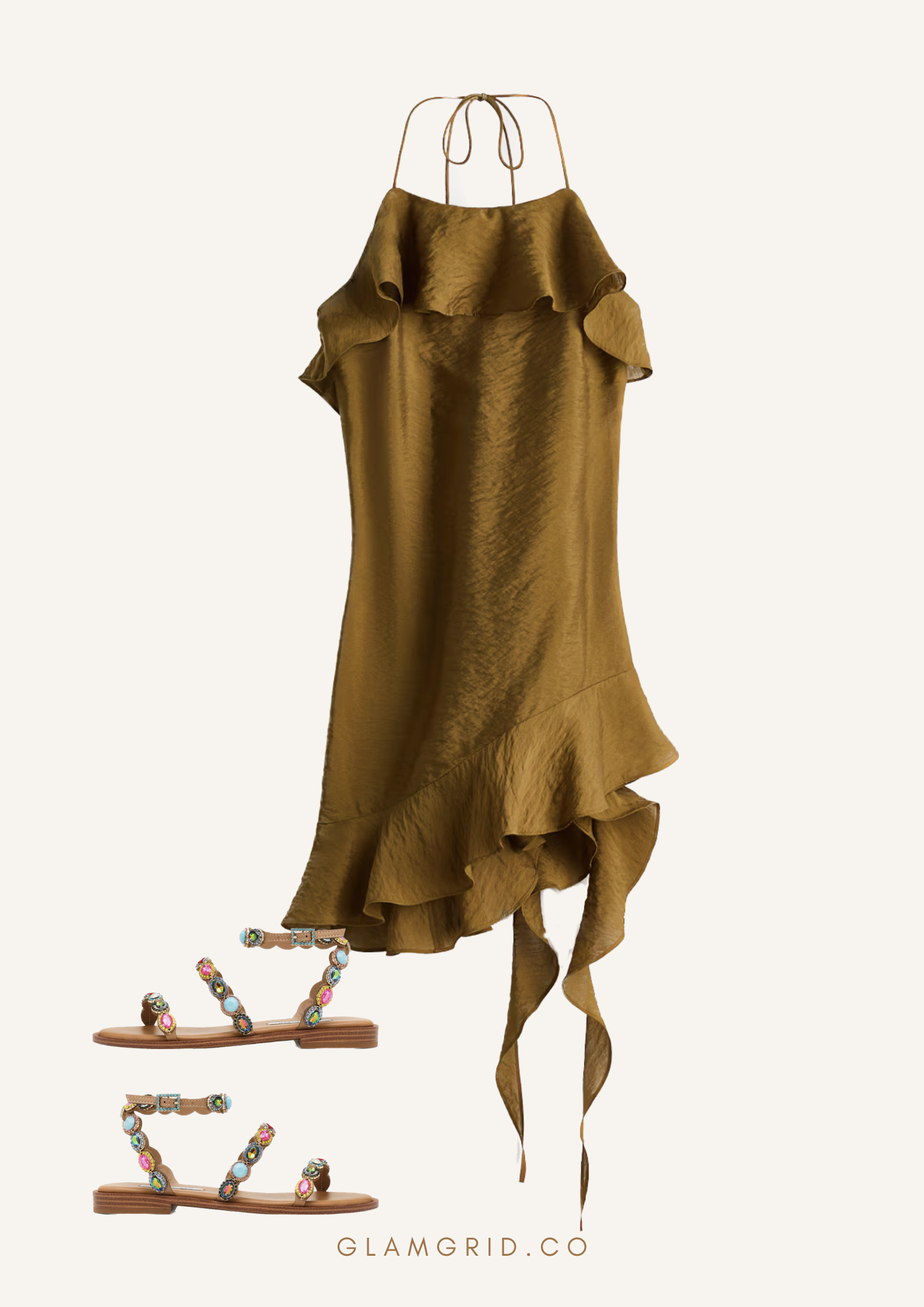 Dress with Strappy Sandals