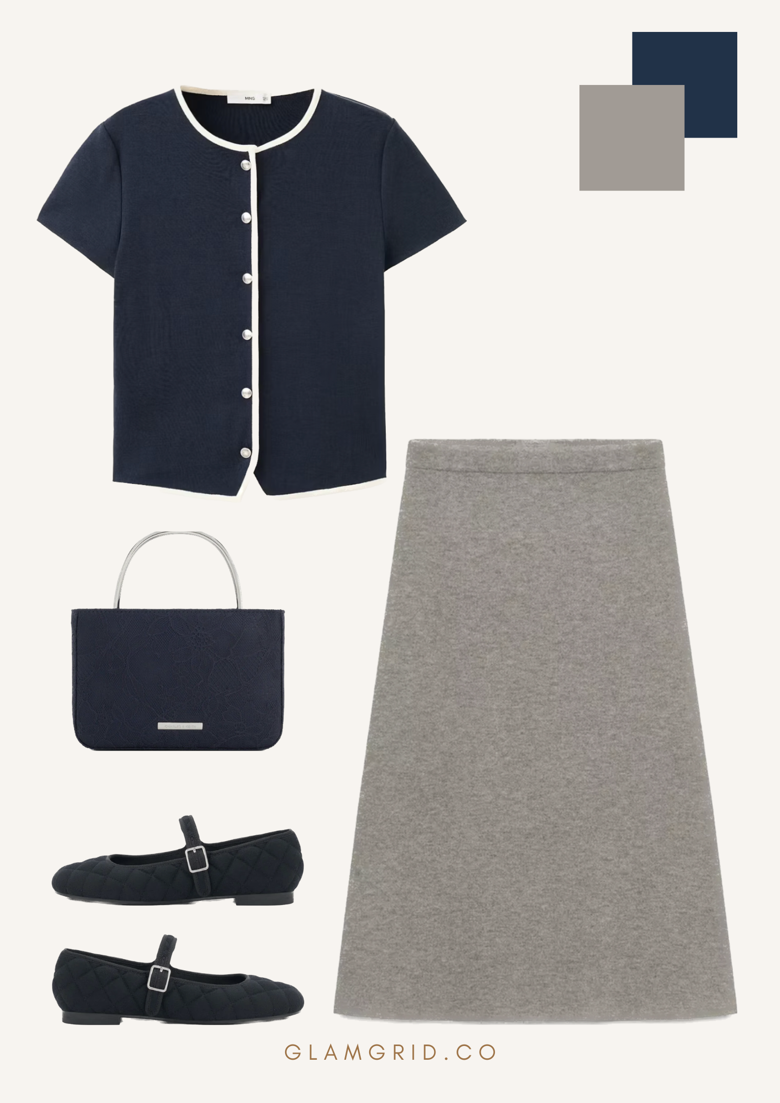 Old Money Color Combination: Navy & Grey