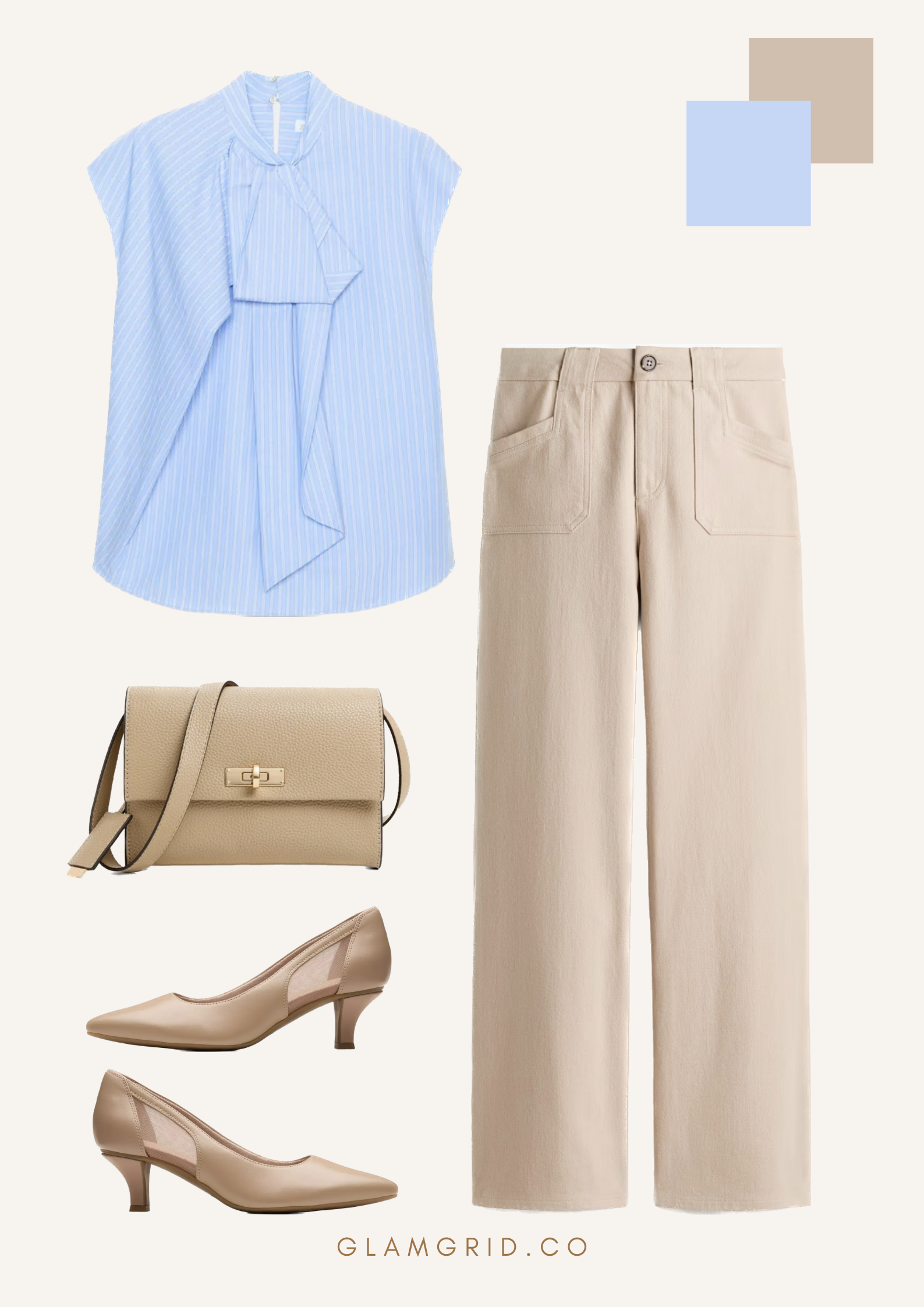 Old Money Color Combination: Blue & Beige