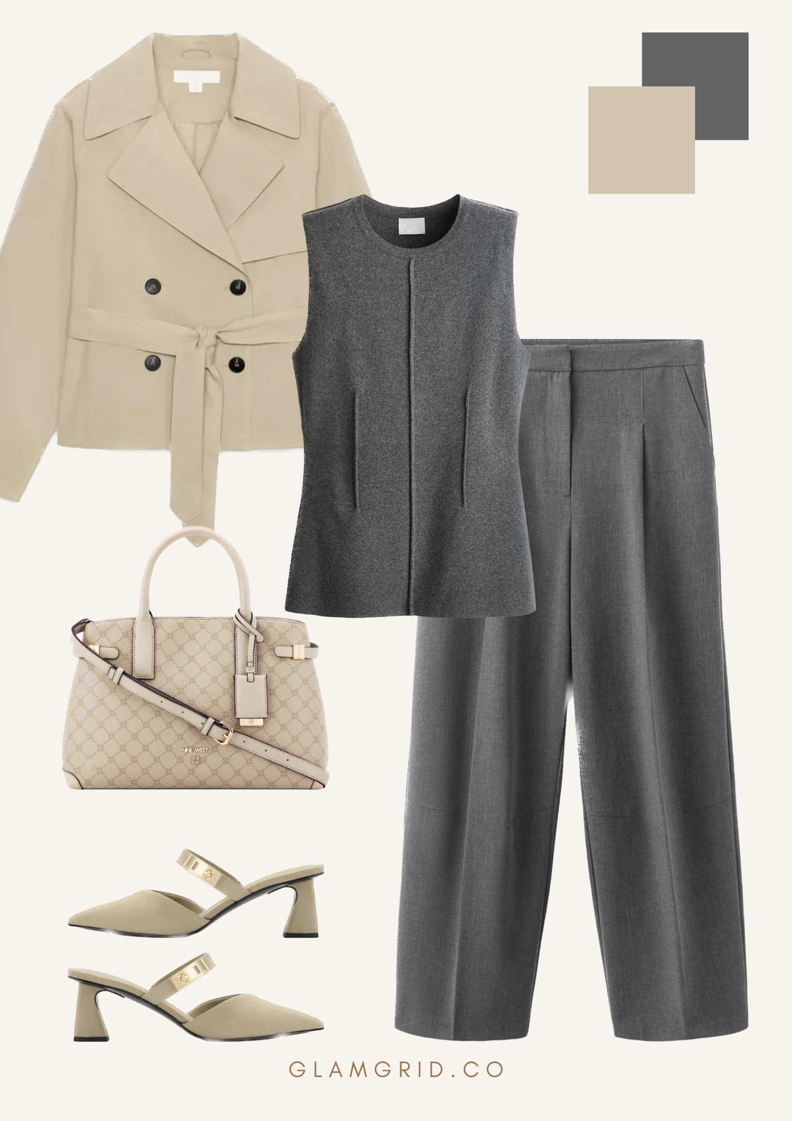 Old Money Color Combination: Grey & Beige