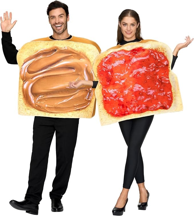 Peanut Butter and Jelly Sandwich Halloween Couples Costume Idea