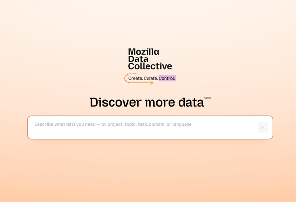 The Mozilla Data Collective Data Assistant is now available in Alpha