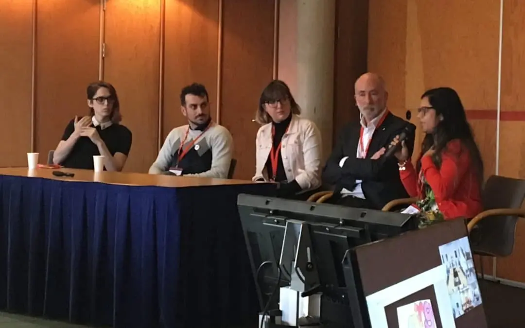 A photo of the panel at the workshop