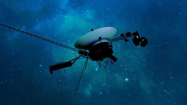 Artist impression of Voyager 1 in space 