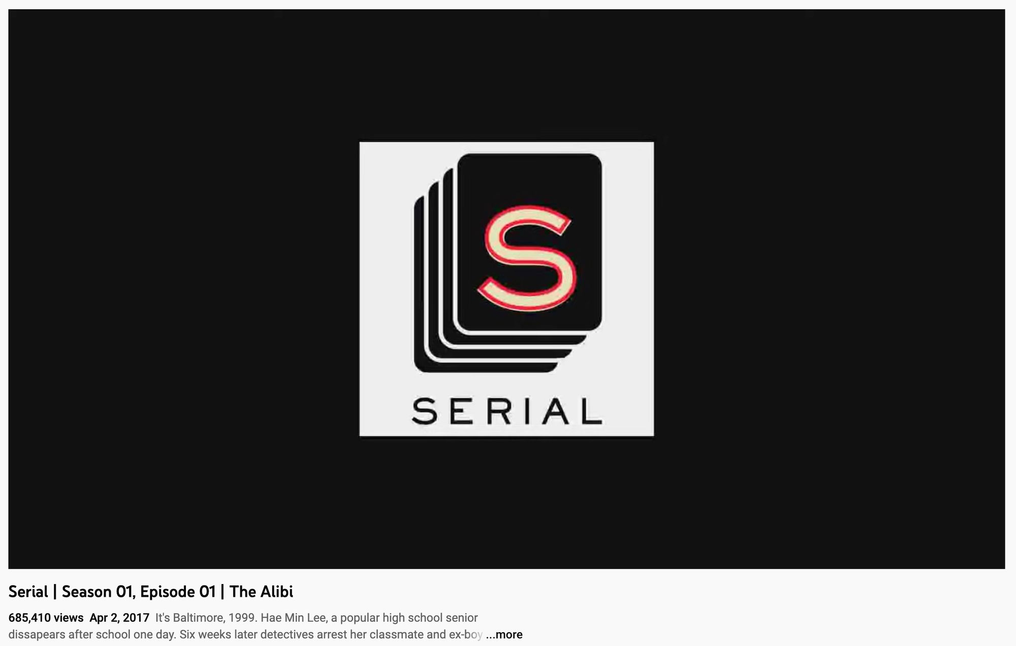 An example of a static image video podcast.