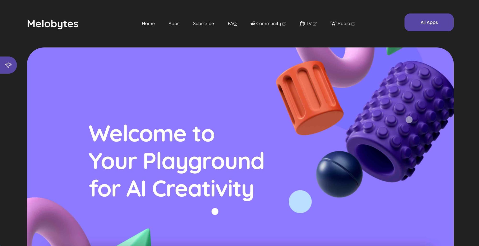 AI tool Melobytes' website homepage.