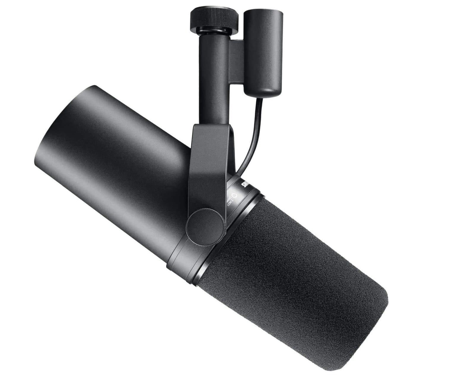 A stock image of the Shure SM7B microphone.