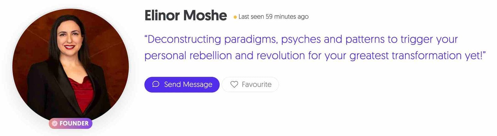 Example of a MatchMaker.fm profile and headline