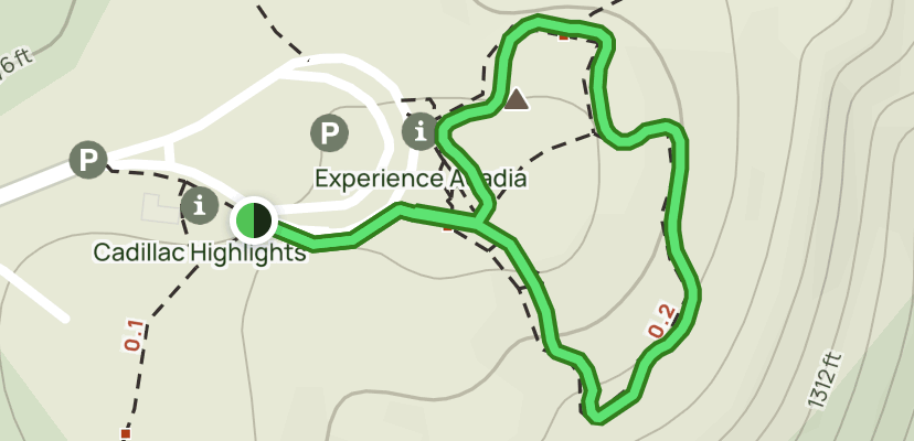 Hike the short Cadillac Summit Loop Trail at just less than half of a mile